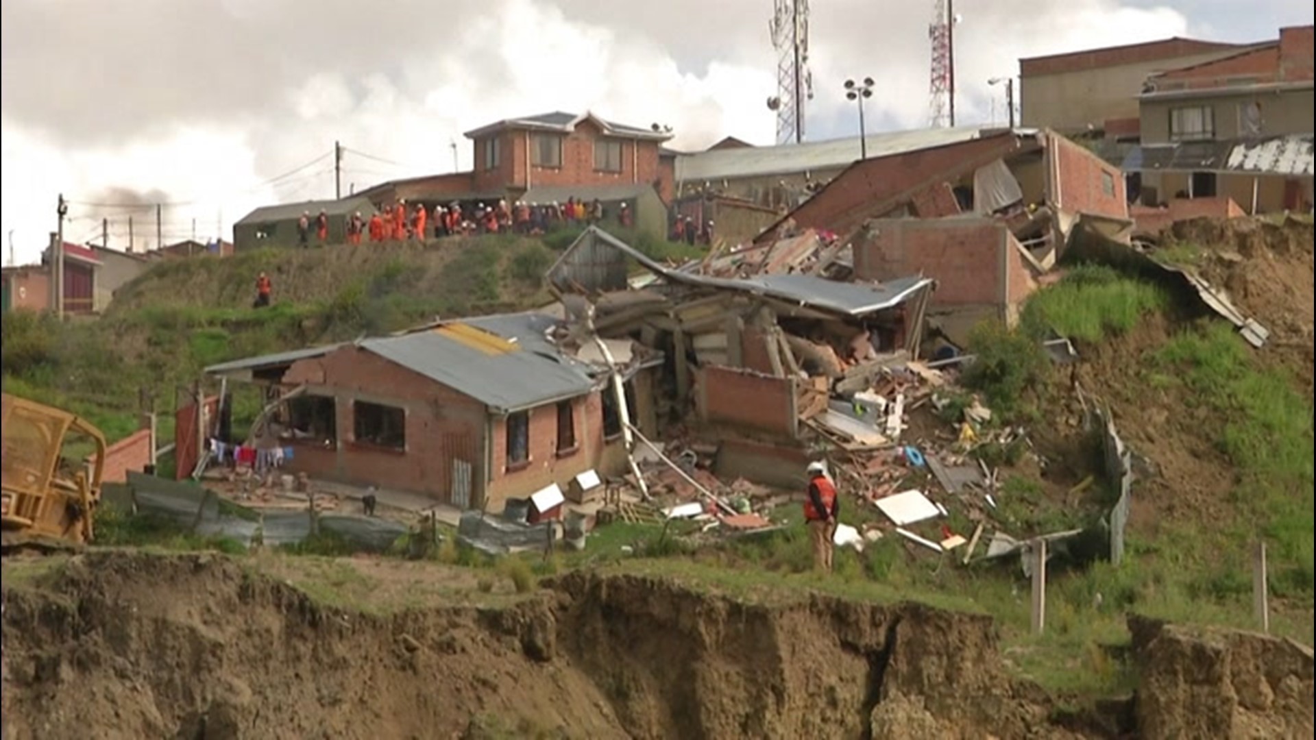 Multiple homes in La Paz, Bolivia, were destroyed after landslides caused them to collapse on Feb. 23 and 24. The landslides were caused by heavy rain, which loosened up the soil.