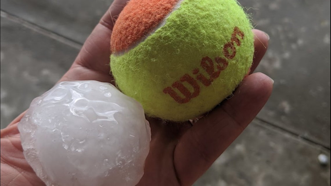 Tennis Ball Sized Hail Found All Over Oklahoma Town Cbs19tv 2055