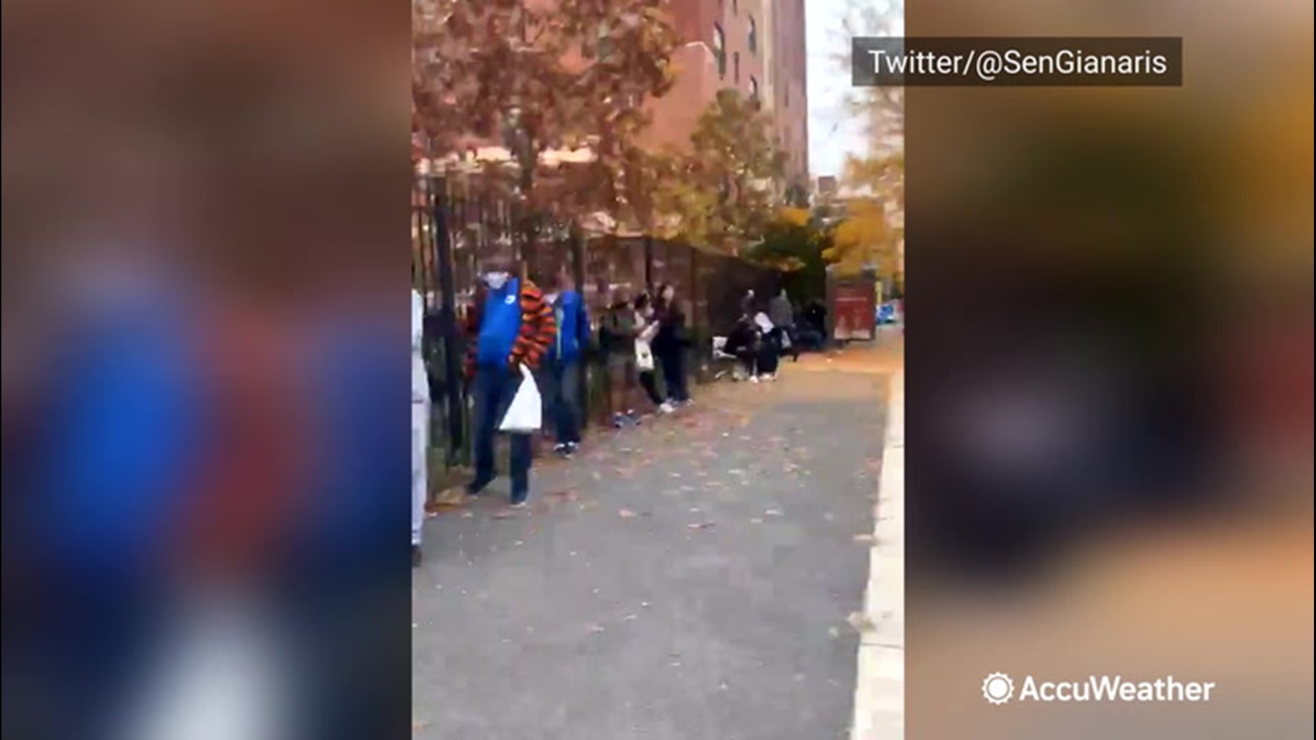 Video captures lines that wrap around blocks in different parts of New York State as early voting begins on Oct. 24.