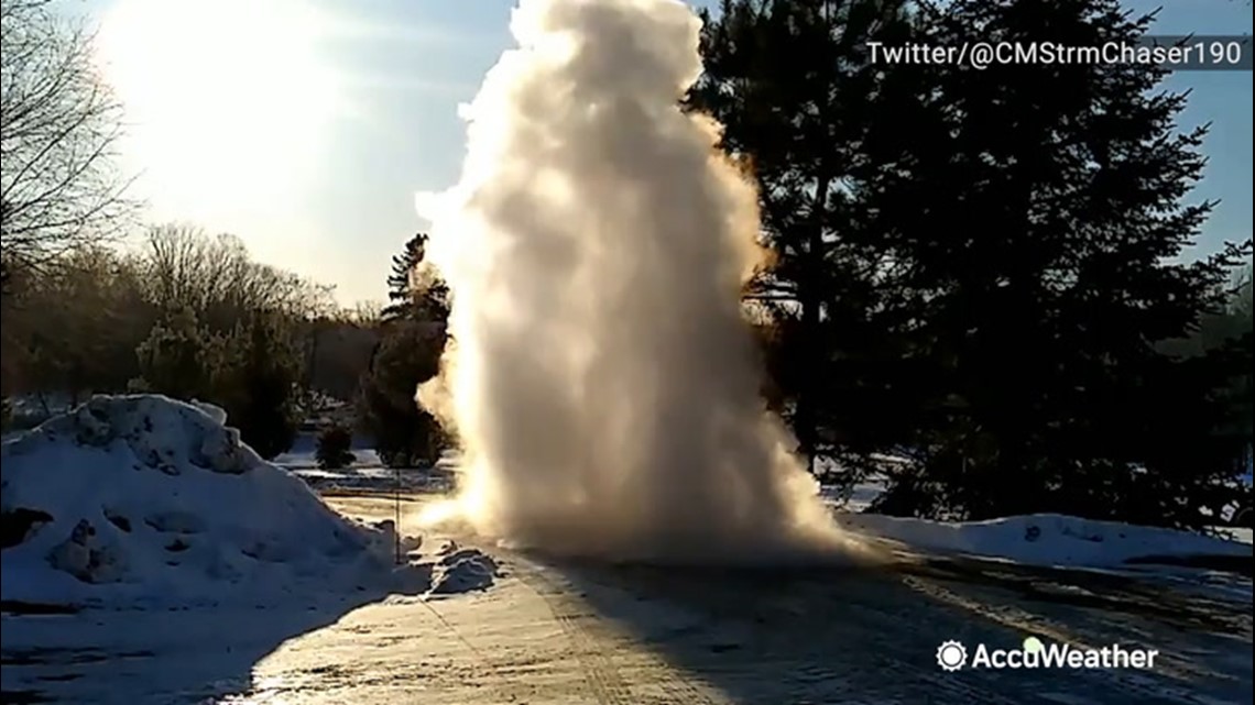 It's so cold in Minnesota, hot water can freeze midair cbs19.tv