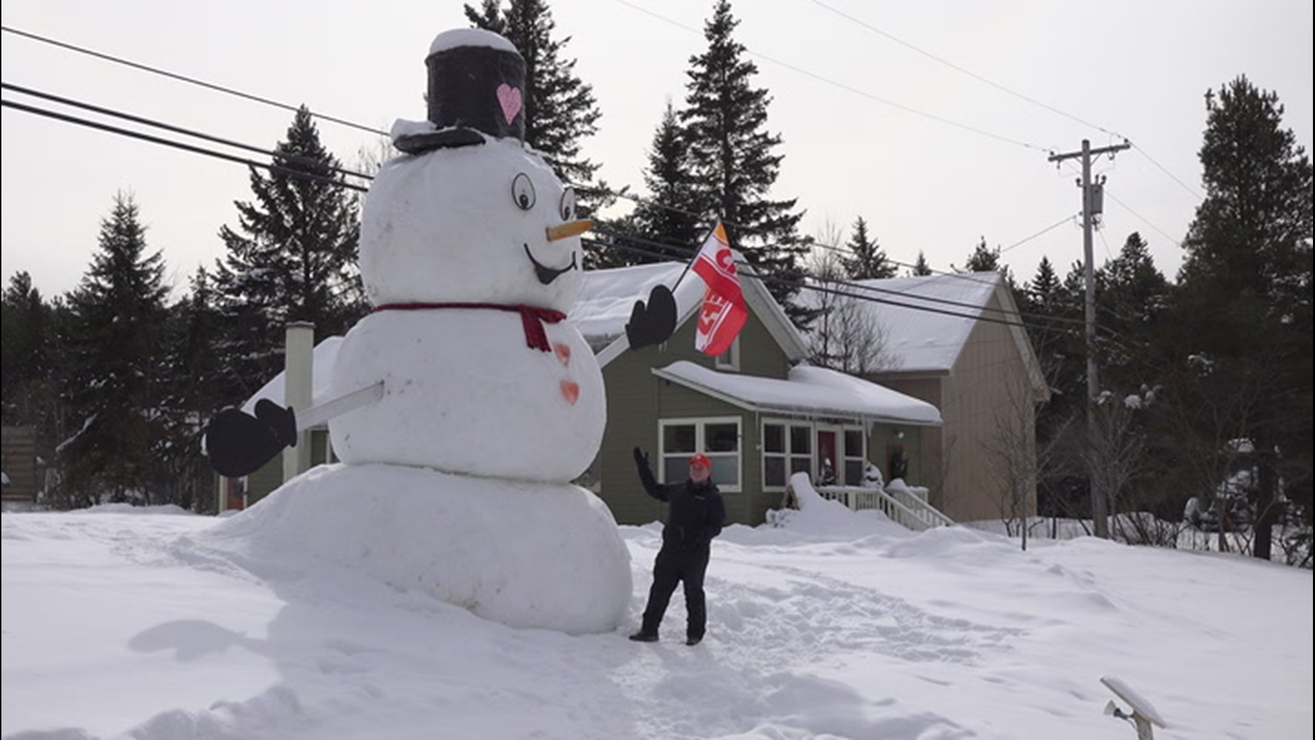 Tall Ice Cube Snowman with Hat Hauppauge & Long Island, New York (NY)