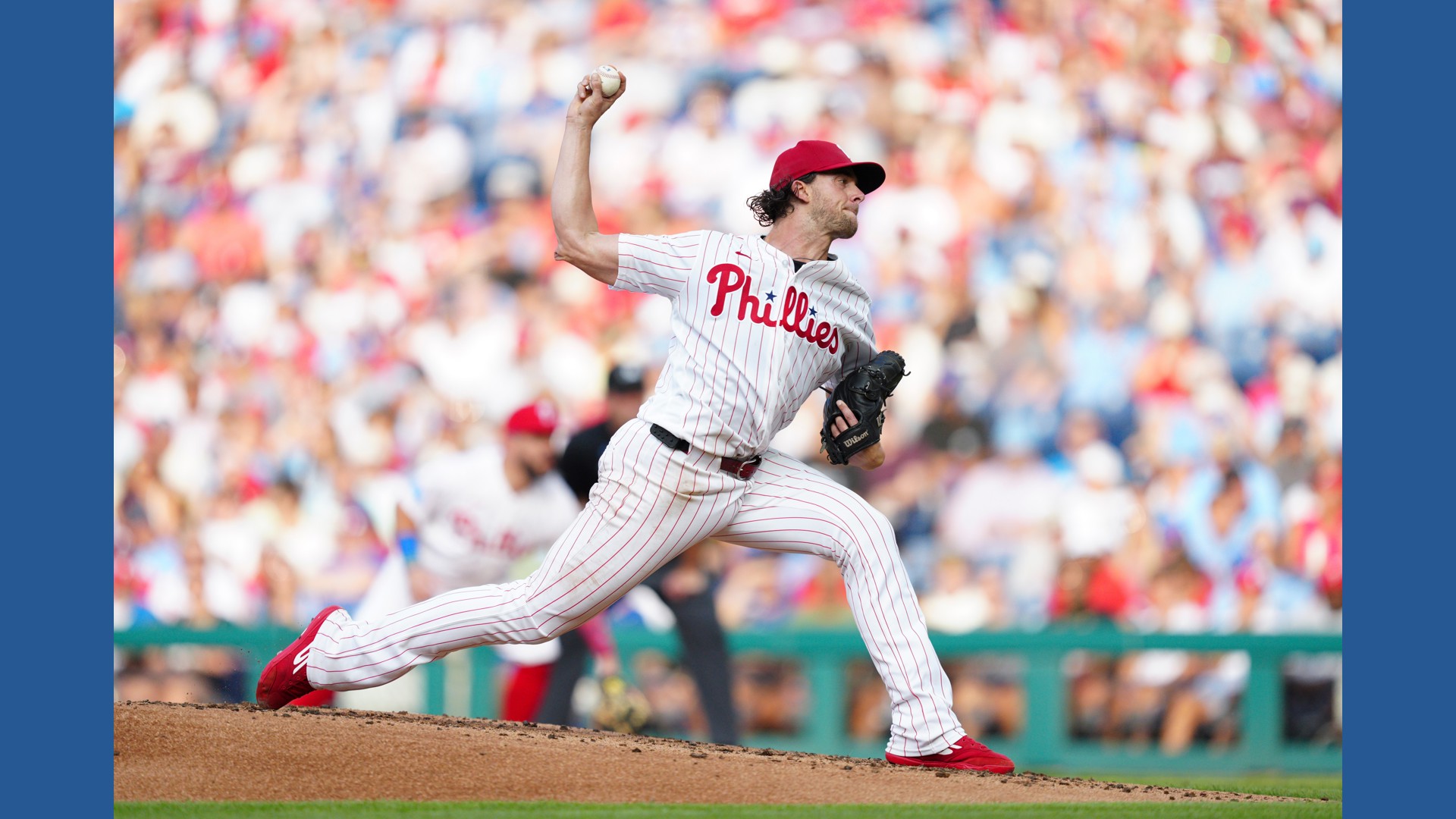 Blue Rusk Phillies' Aaron Nola exits with apparent lower leg injury in sixth ...