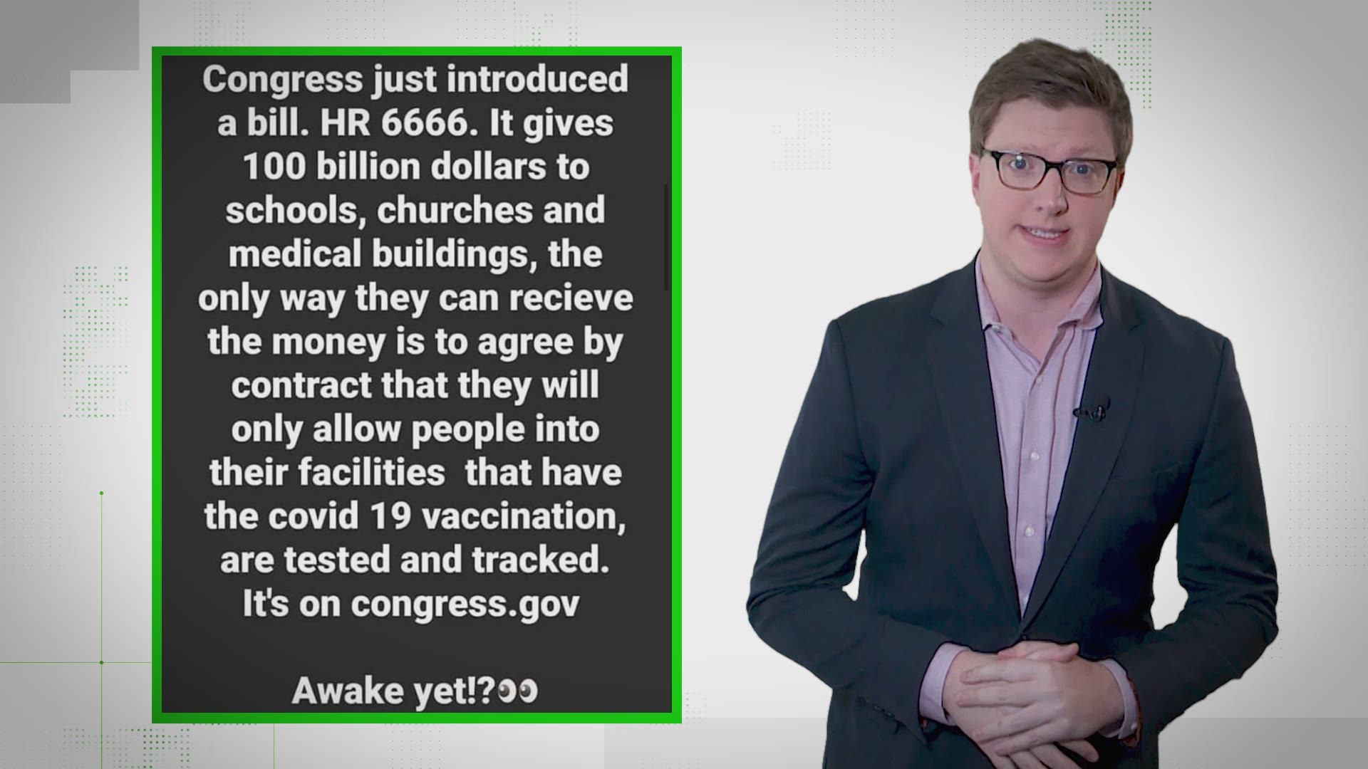 A social media post claimed a house bill provided money for facilities that barred people without COVID-19 vaccines from entering. But that's not true.