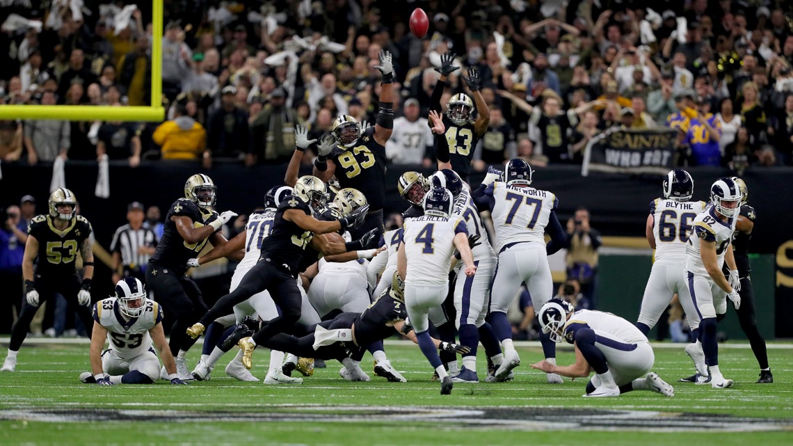 Greg Zuerlein Los Angeles Rams winning kick NFC Championship 2019 Images