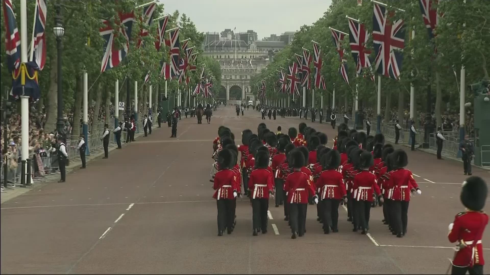 The Royal Family and thousands of spectators joined the Queen on Saturday for her official birthday, marked with the annual Trooping the Colour parade.