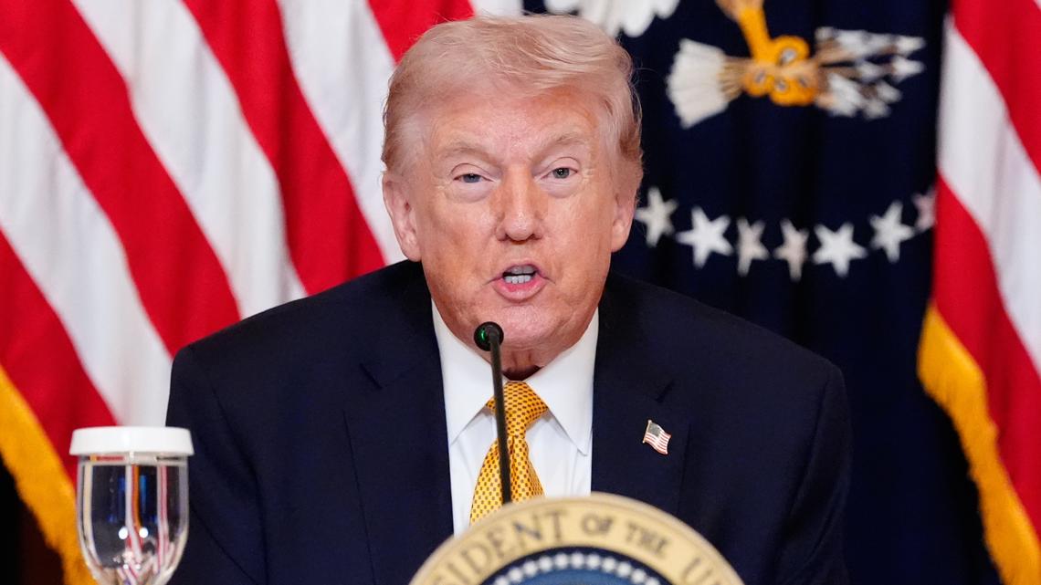 President Trump addresses media at Kennedy Center luncheon