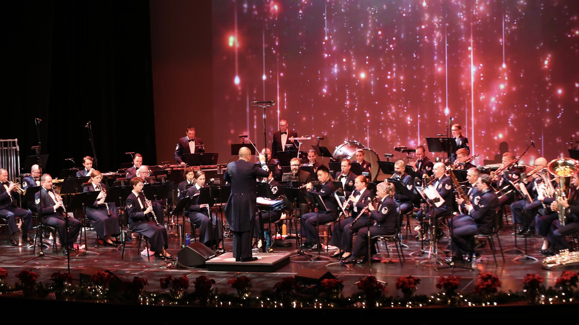 The U.S. Air Force Band of Mid-America celebrates the holidays with a collection of songs performed by members of America's military.