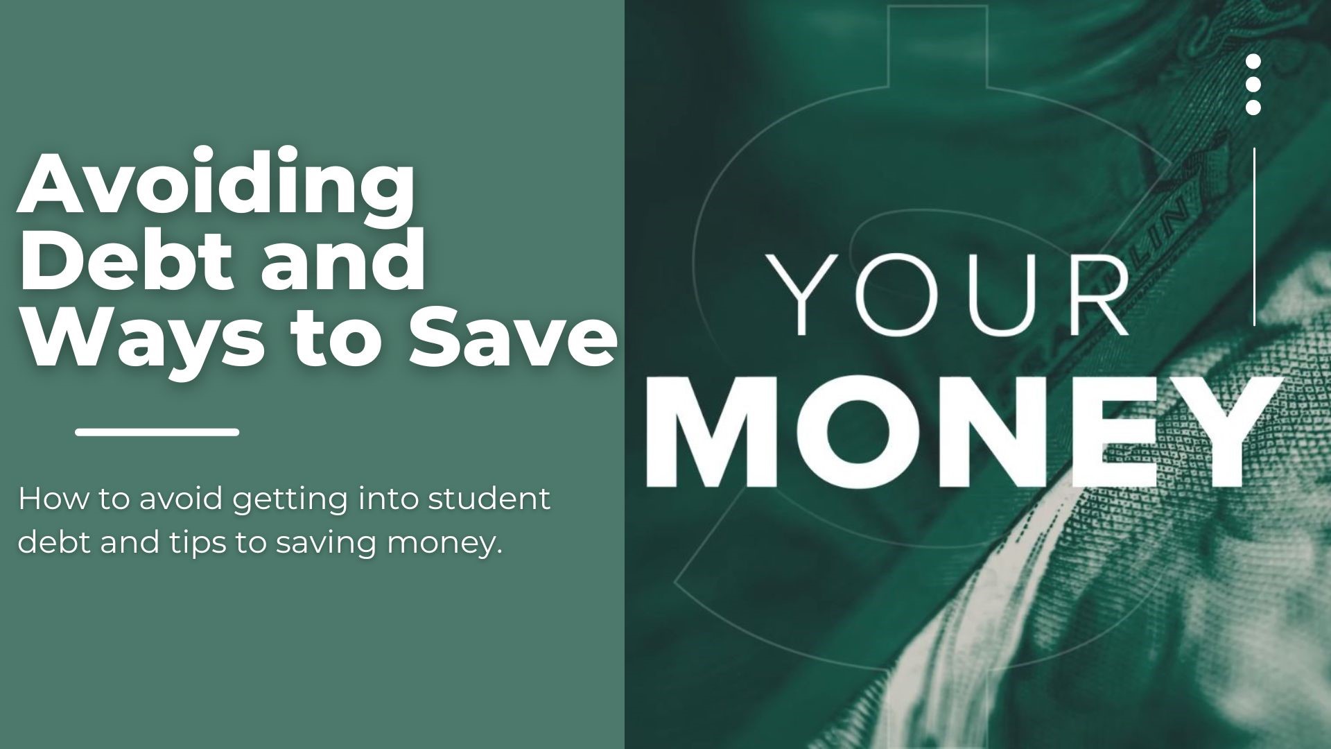 A look at how you can avoid student debt through financial literacy, scholarships and grants. Plus tips on saving when it comes to credit cards and AARP.