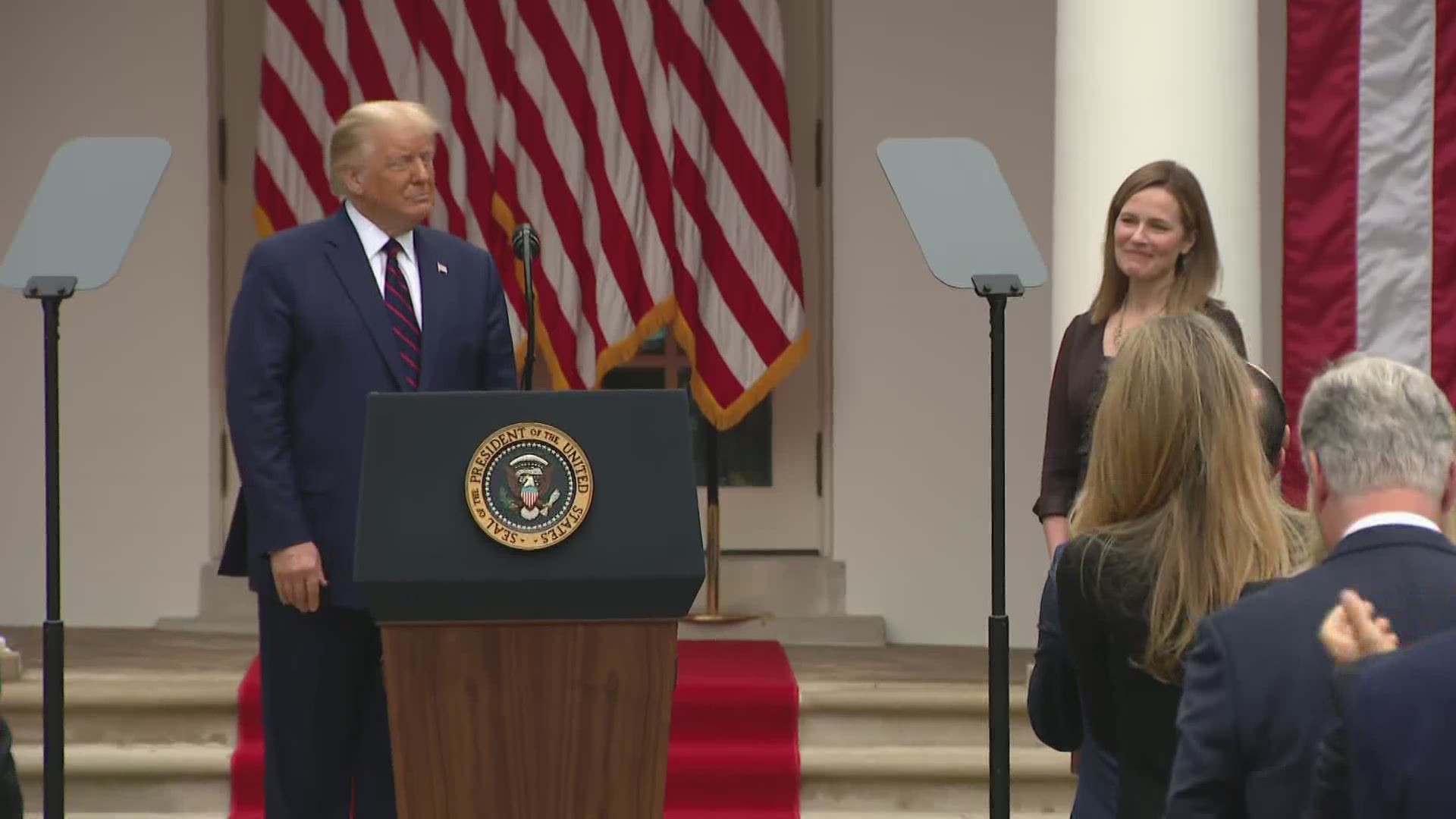 President Donald Trump nominates Judge Amy Coney Barrett to the Supreme Court.