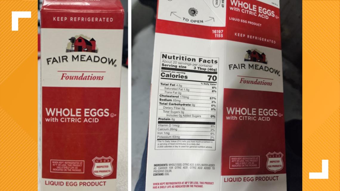 Liquid egg products recalled, could have undeclared milk cbs19.tv