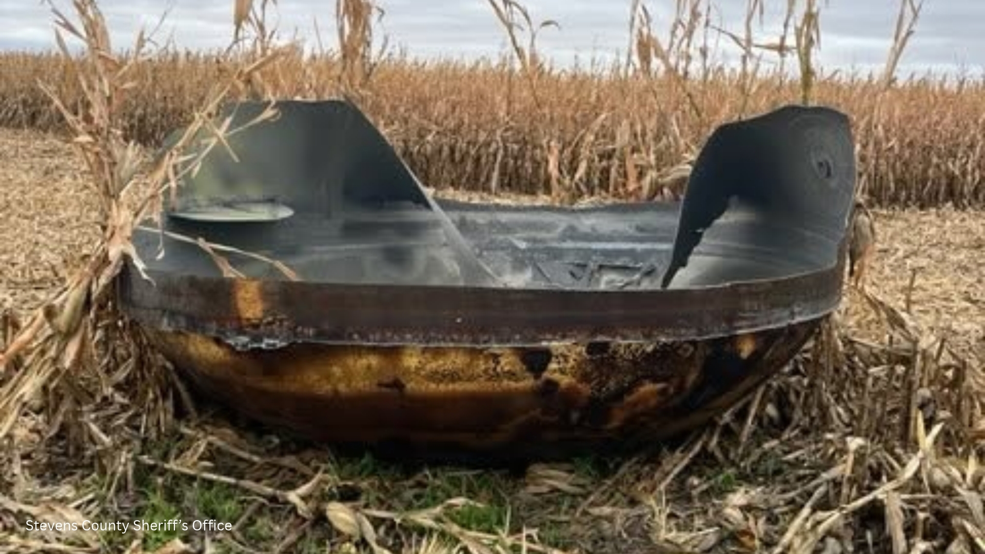 A farmer found an 11-foot metal object in a Minnesota cornfield. Its ...