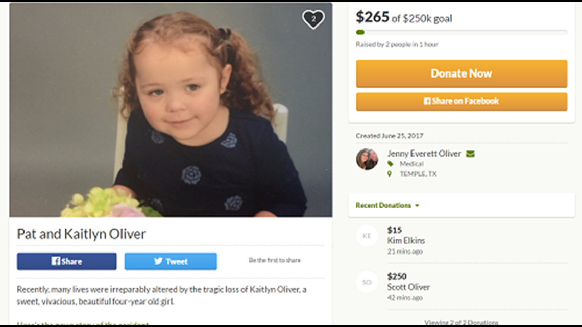 Community stepping up for Temple Lake Park victims Kaitlyn Oliver ...