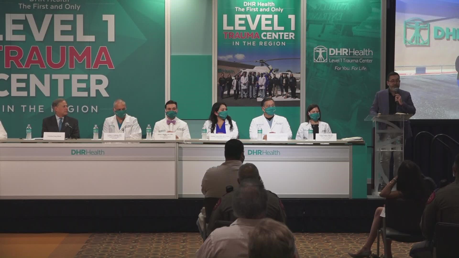 The press conference also focused on the Doctors Hospital at Renaissance officially be designated as a Level 1 Trauma Center.