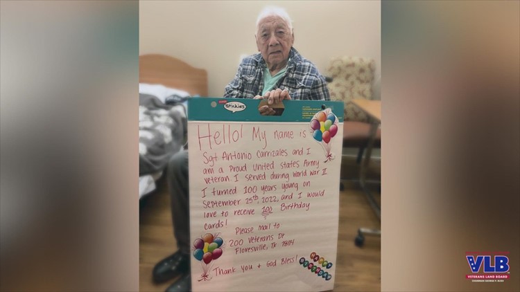 Floresville veteran turning 100 wants 100 birthday cards