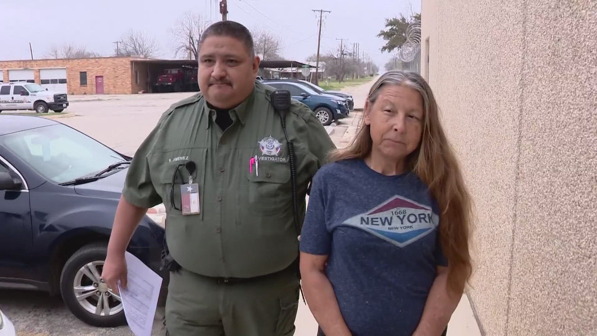 Patricia Stone surrendered herself to an Atascosa County Animal Control unit Wednesday morning at the Atascosa County Sheriff’s Office and Jail.