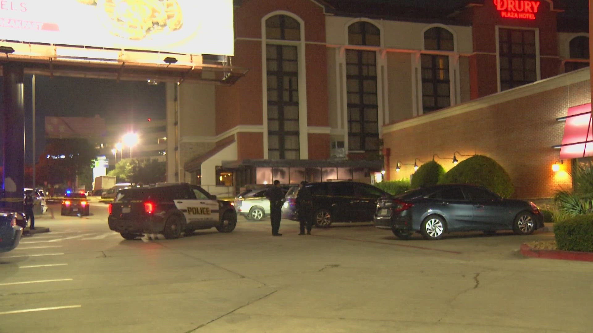 Police said a woman stabbed the man and left him at the restaurant.