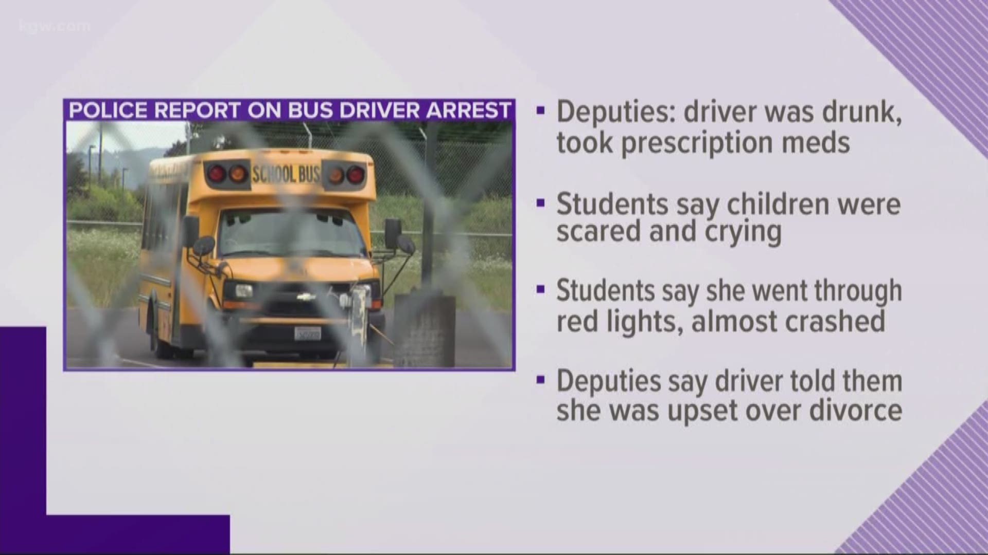 Washington school bus driver had BAC of .09