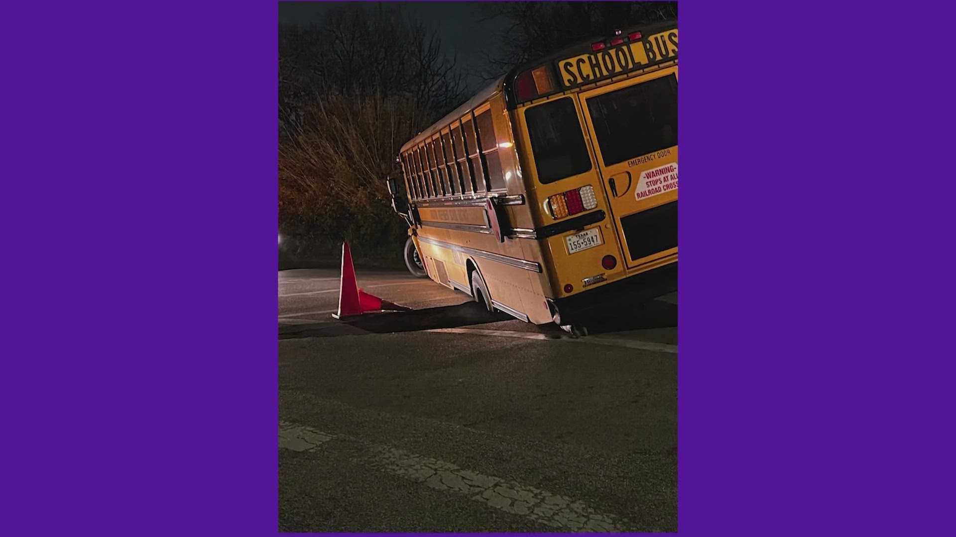 An HISD school bus driver was caught off-guard by a giant hole in the street near Sims Bayou in southeast Houston. It got stuck on Swallow St. early Friday morning.