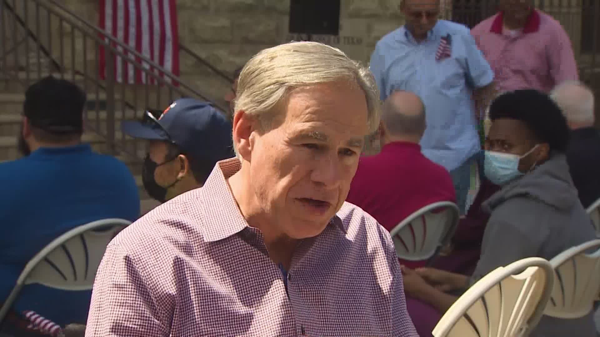 Governor Greg Abbott was in Fort Bend County Saturday to join a rally, denouncing hate and discrimination against the Asian-American community.