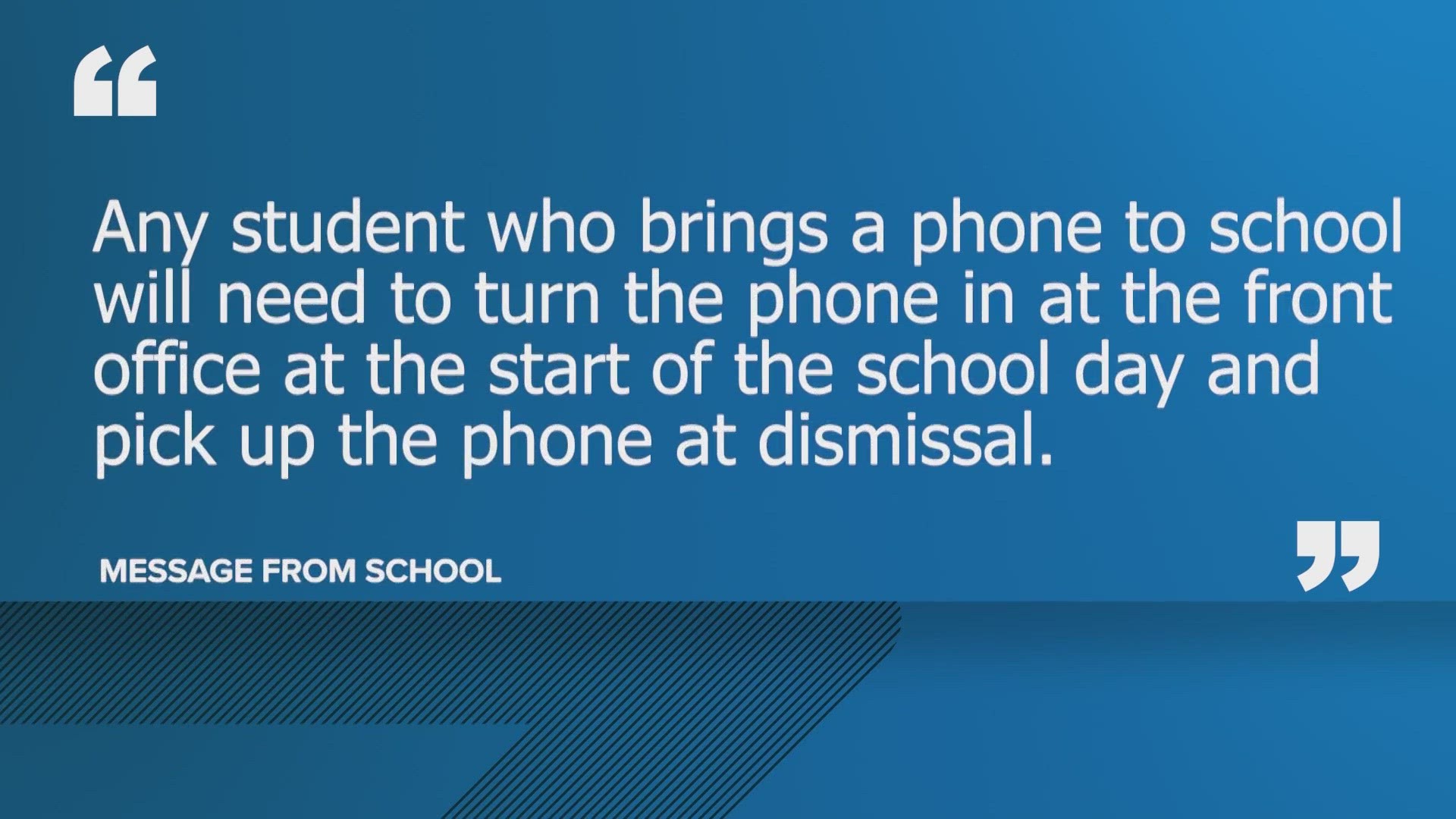 The district said fights centered around cellphones led to cellphones being prohibited.