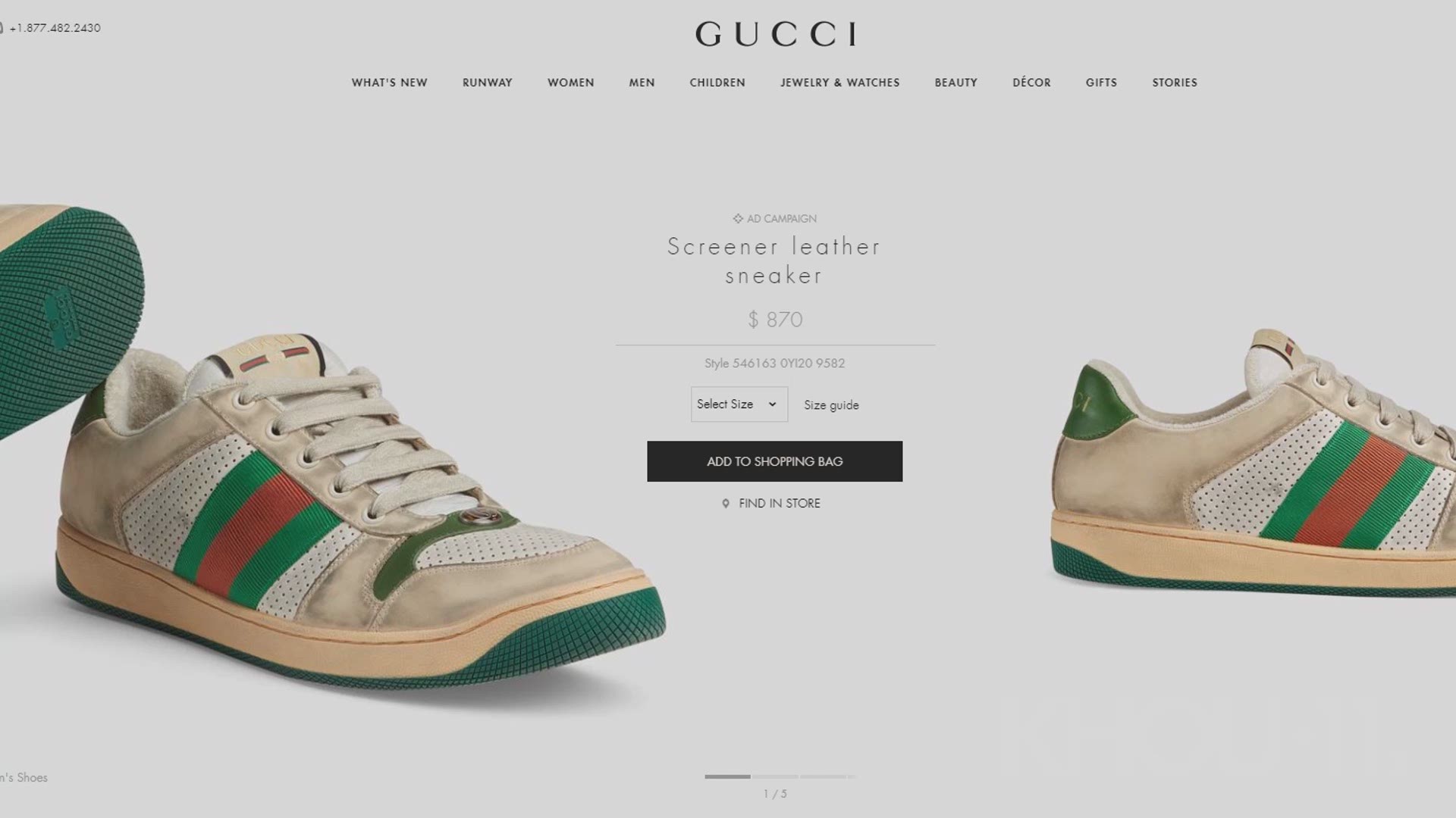 Gucci is selling dirty sneakers for 