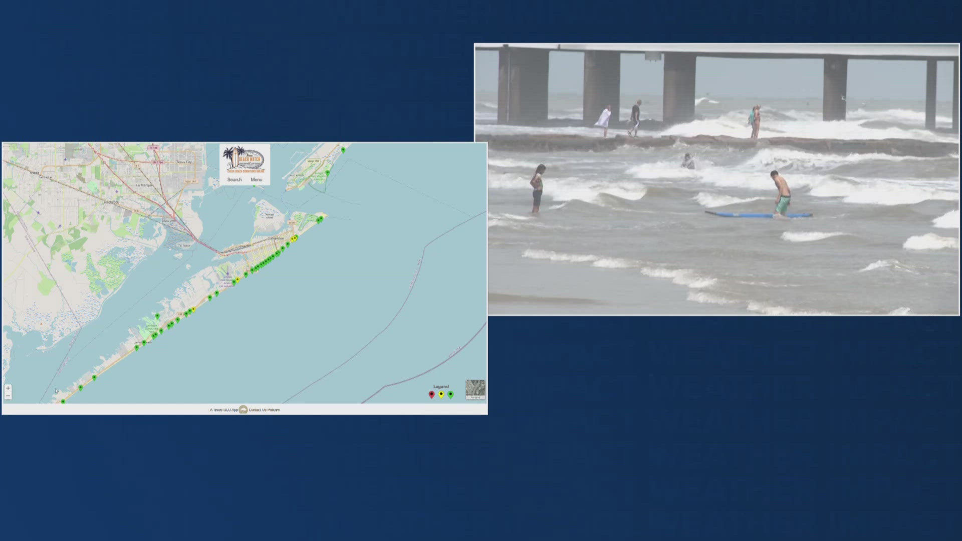 Texas Beach Watch tracks bacteria levels that indicate how much fecal matter is in the water.