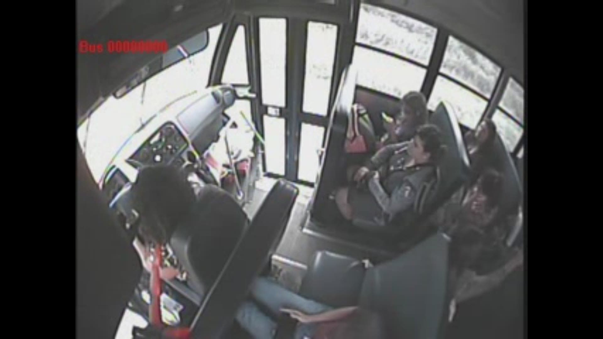 Crosby ISD on Friday released video from inside a bus that crashed into a ditch and flipped over, injuring 17 people.