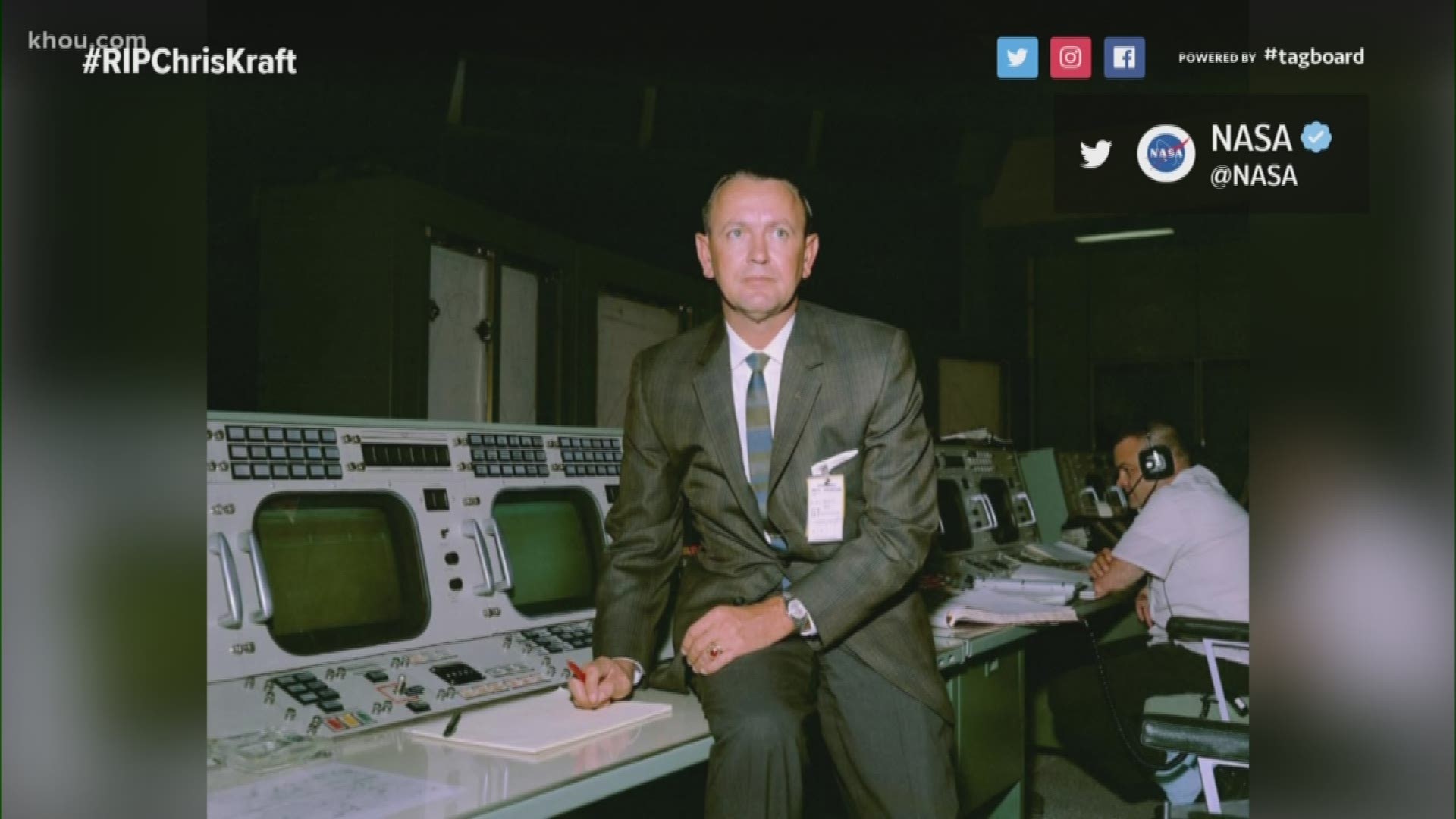 Christopher Kraft, NASA's first flight director and the brains behind Mission Control, has died at the age of 95.