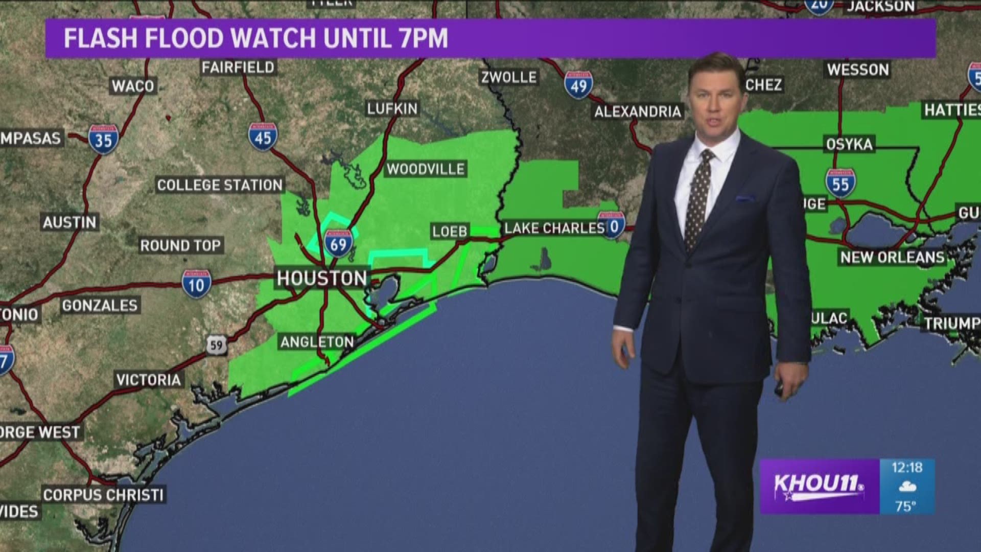 Monday's noon forecast update with Brooks Garner