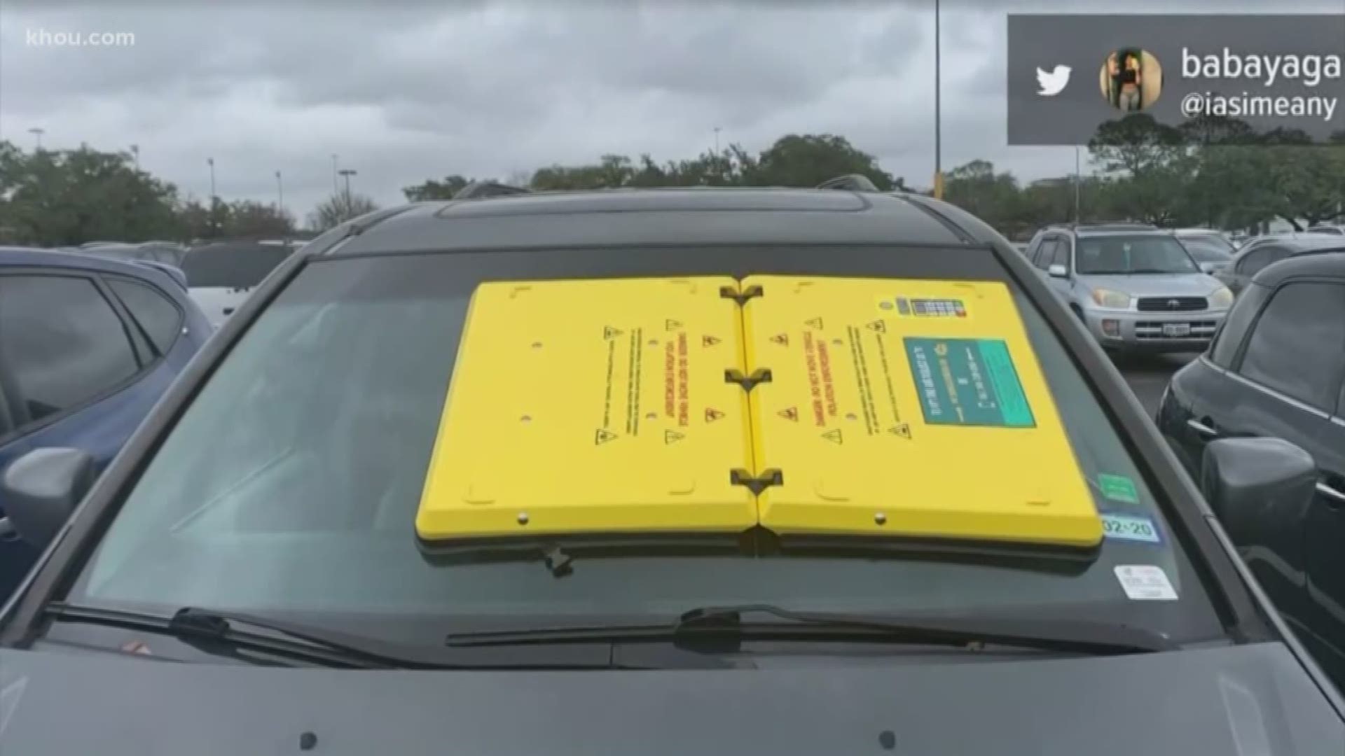 'The Barnacle' is a boot-like device that is placed on the windshield and blocks the driver's view. It costs about $75 to remove and you can do it from your phone.