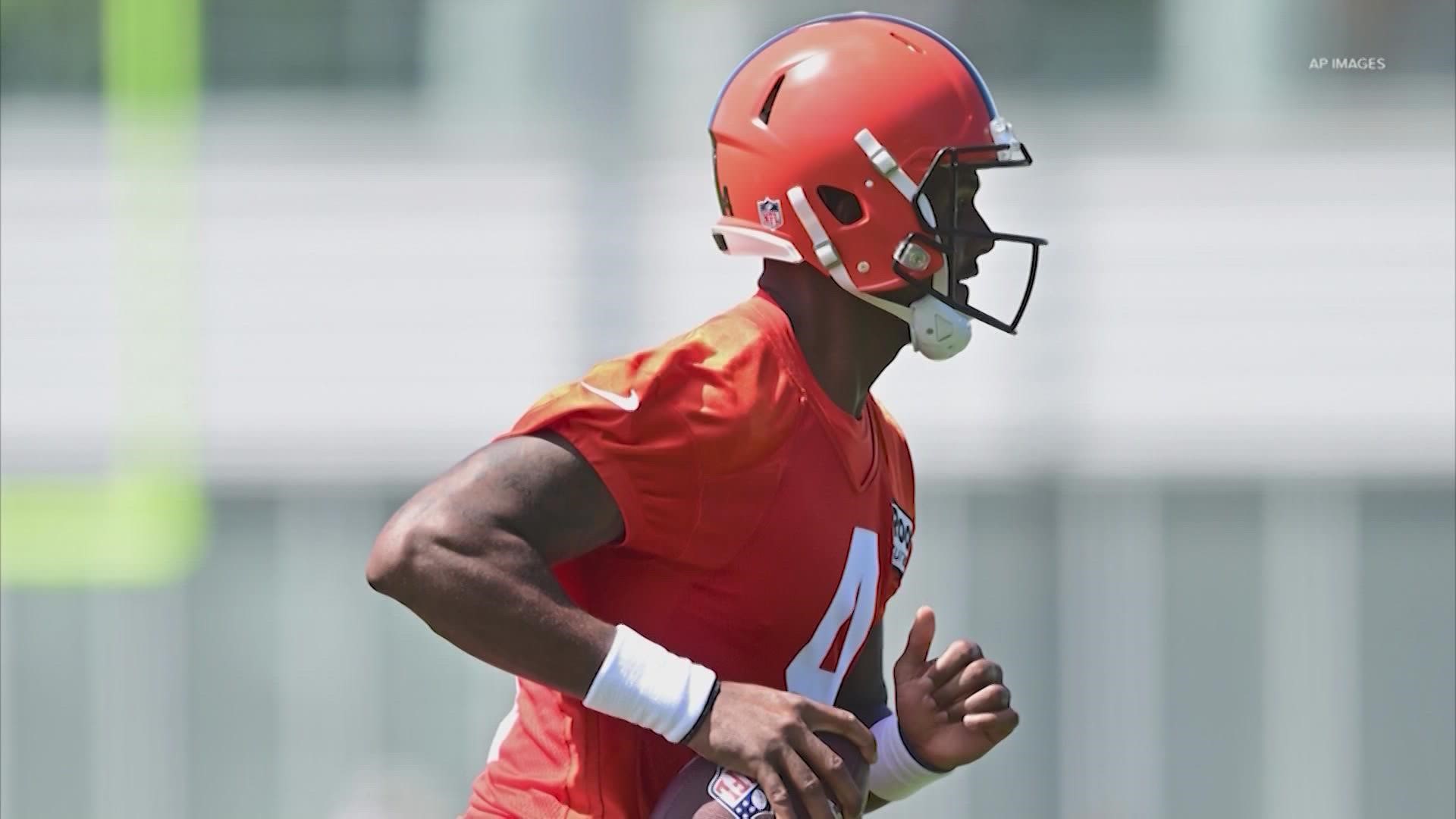 Cleveland Browns quarterback Deshaun Watson apologized Friday “to all the women I have impacted" after being accused by two dozen women of sexual misconduct.