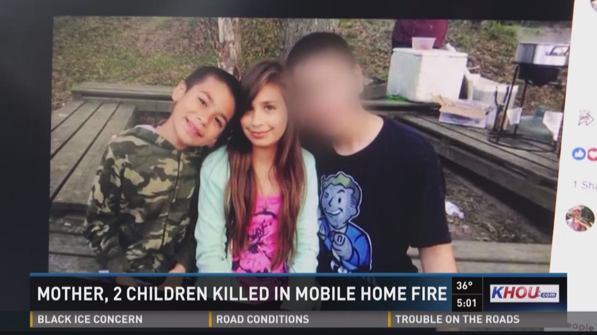 A mother and her two children were killed in a mobile home fire in Huffman early Wednesday morning.