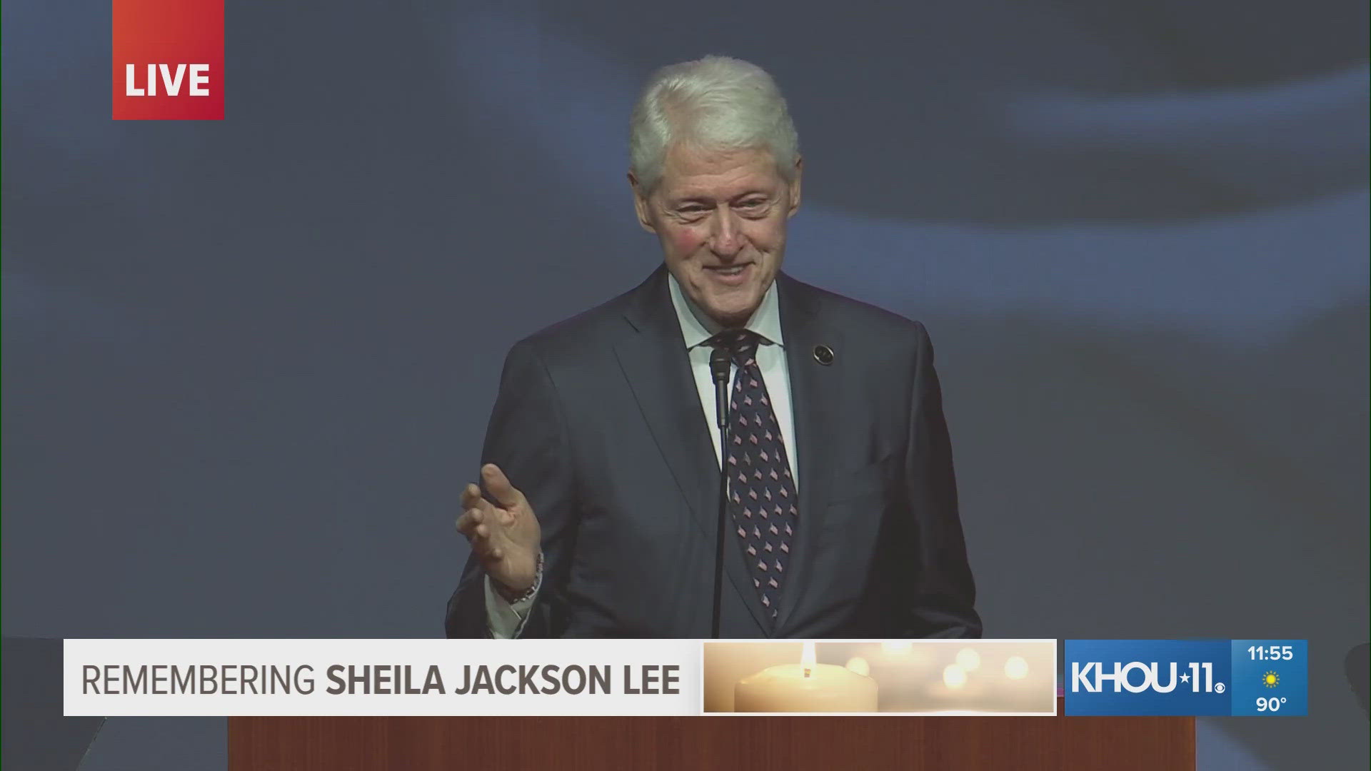 Former President Bill Clinton remembers late Rep. Sheila Jackson Lee's tenacity and friendship.