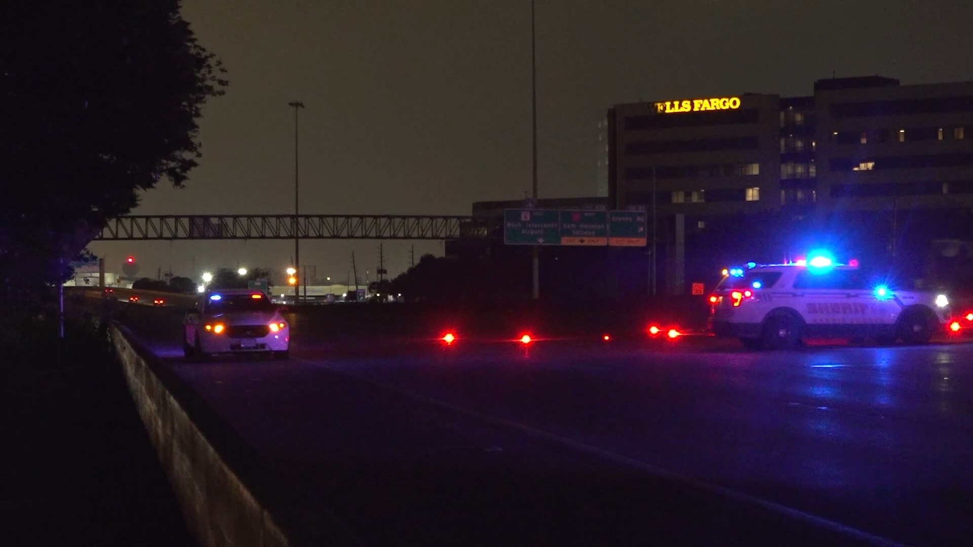 Deputies said the vehicle that hit the woman on the North Freeway then drove away.
