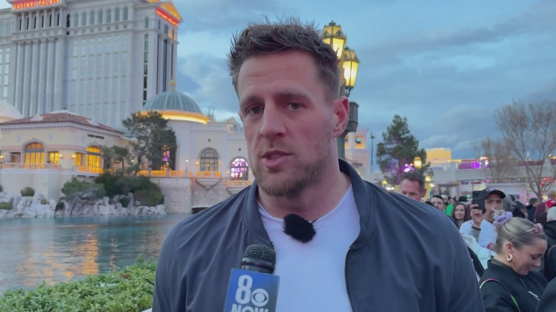 JJ Watt is in Vegas as part of the CBS Sports coverage of the big game.