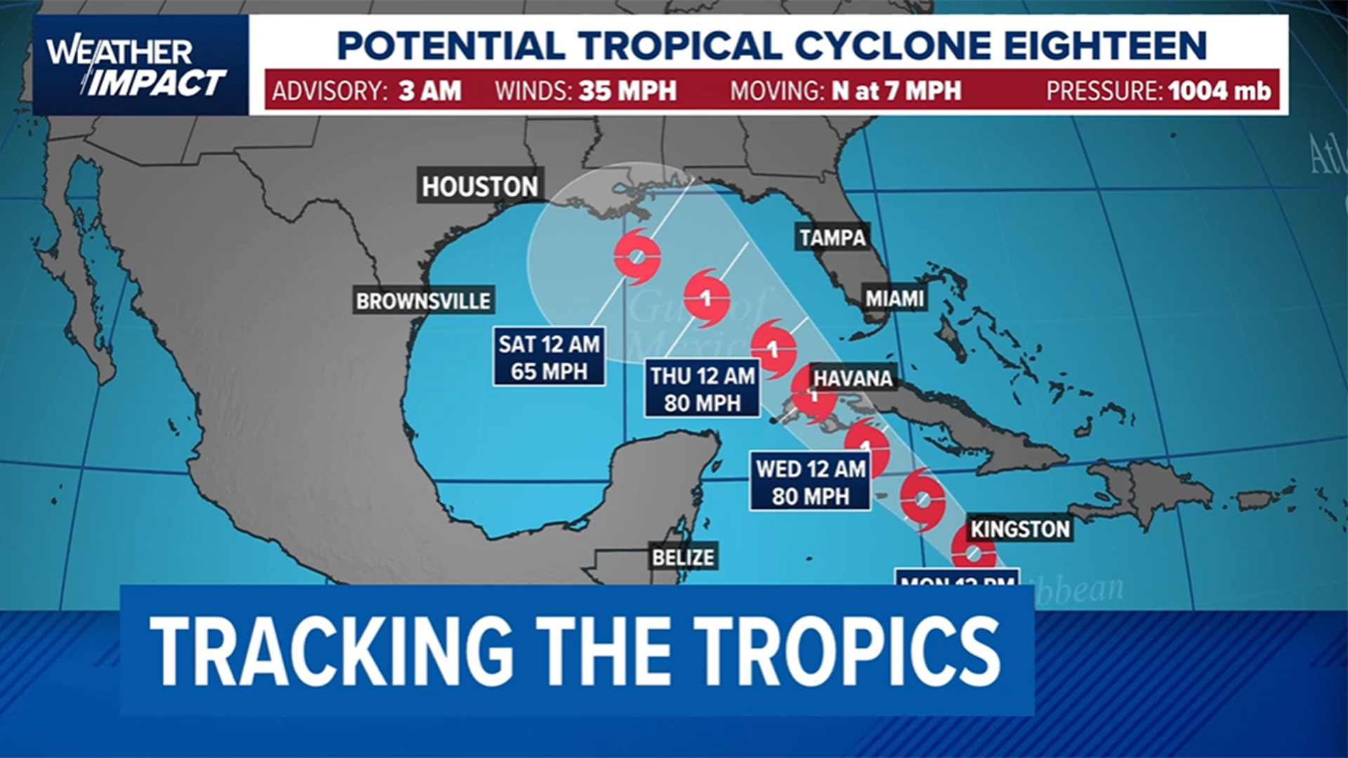 The system we've been watching in the south-central Caribbean has been designated as PTC 18