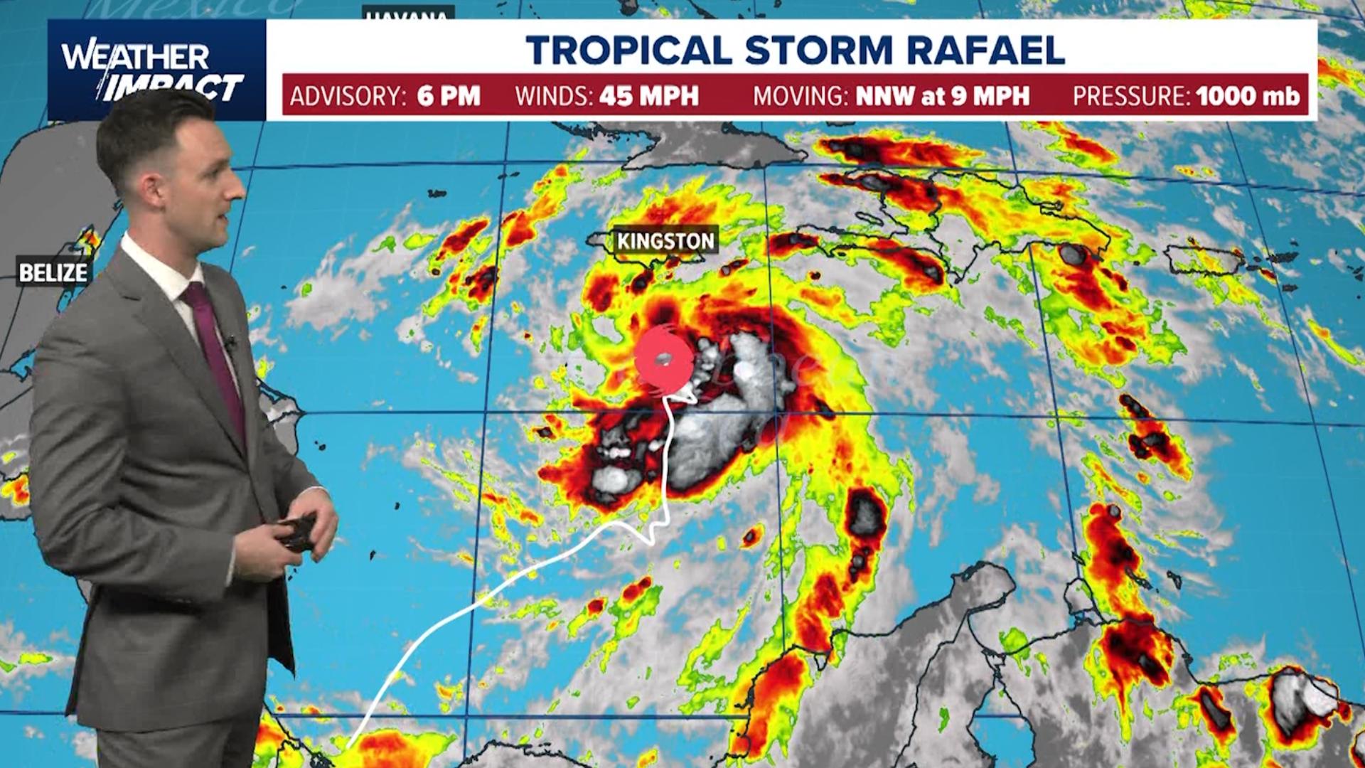 KHOU 11 Meteorologist Pat Cavlin looks at the tropics at 6:30 p.m. on Monday, Nov. 4, 2024.