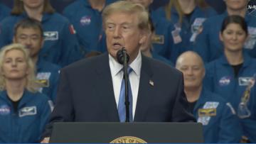 Trump awards Artemis II crew Congressional Space Medal of Honor at Johnson Space Center; signs executive order to start U.S. Space Academy