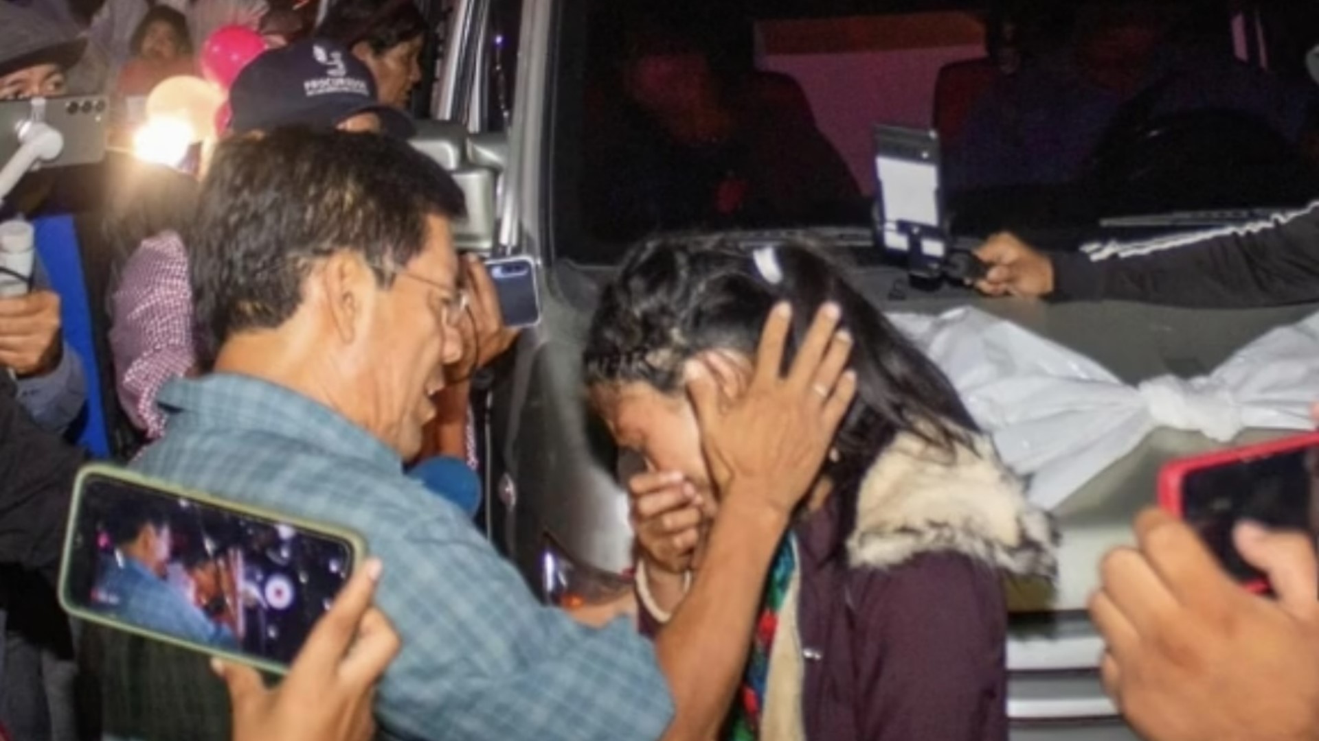 Hundreds showed up to console Maria Gonzalez's mother as her body was carried through the streets of Guatemala in a pink casket.