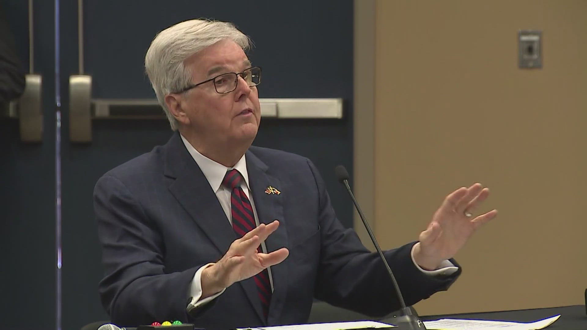 Patrick addressed the PUC, which is appointed by the governor. He talked about generators and called for the resignation of CenterPoint CEO Jeff Wells.