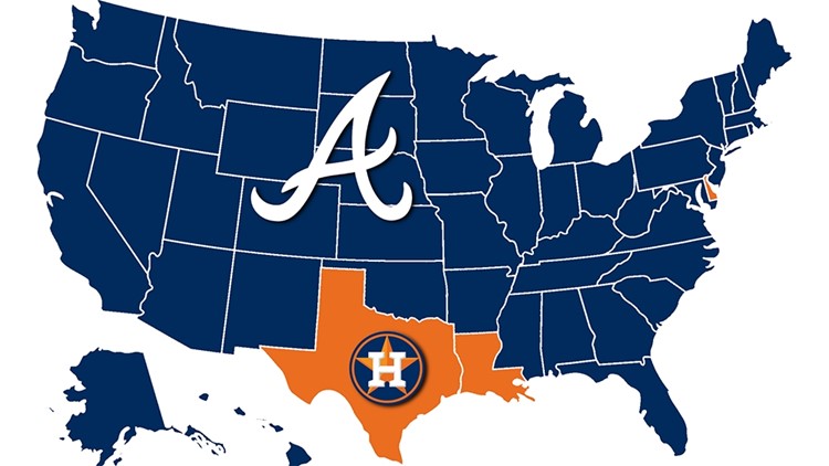 World Series map: Only three states are cheering for the Astros over the Braves. Whatever.