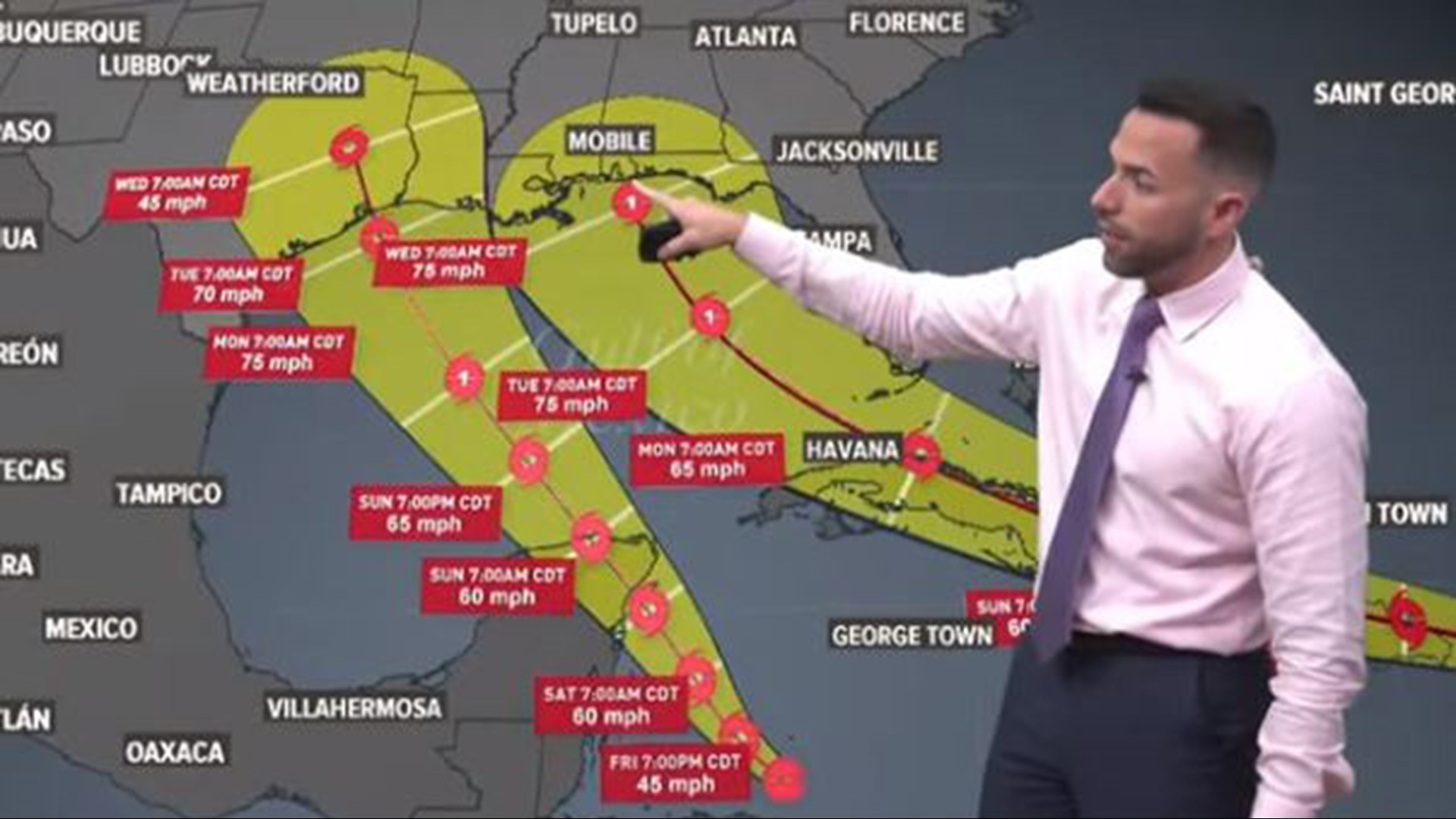 With two tropical systems swirling toward the Gulf, a lot of people are asking if they could merge into one super-storm. Especially since it’s, you know, 2020.