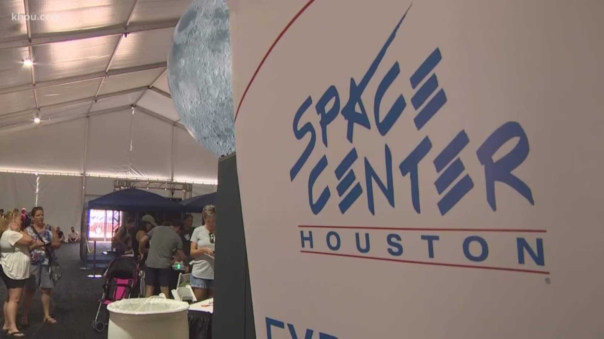 Space Center Houston is prepping for the largest event in its history. 10,000 to 20,000 people are expected to celebrate the 50th anniversary of the moon landing at the center Saturday.
