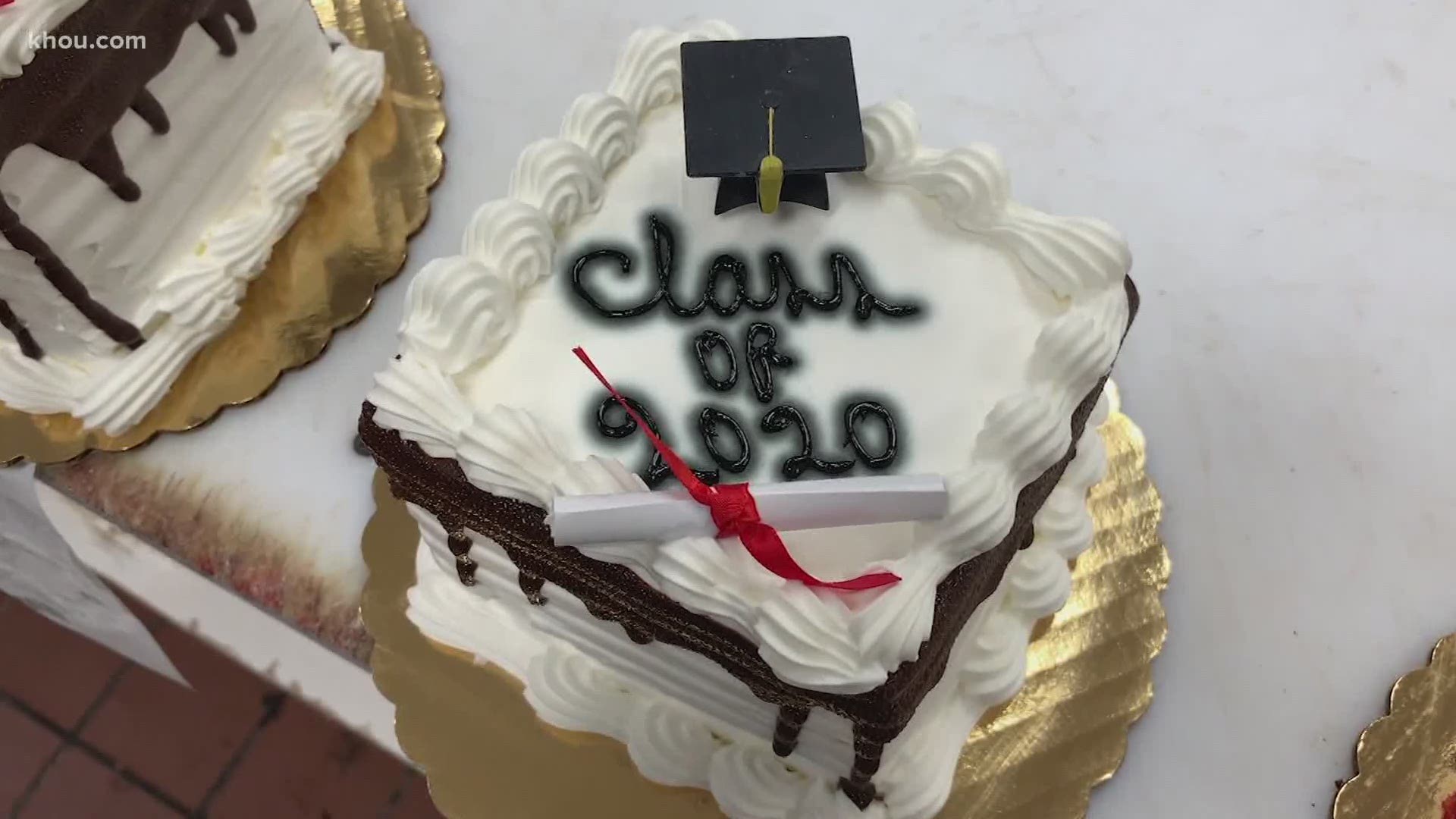 A Houston bakery is cooking up something special for graduates who had their celebration plans spoiled by the coronavirus pandemic.