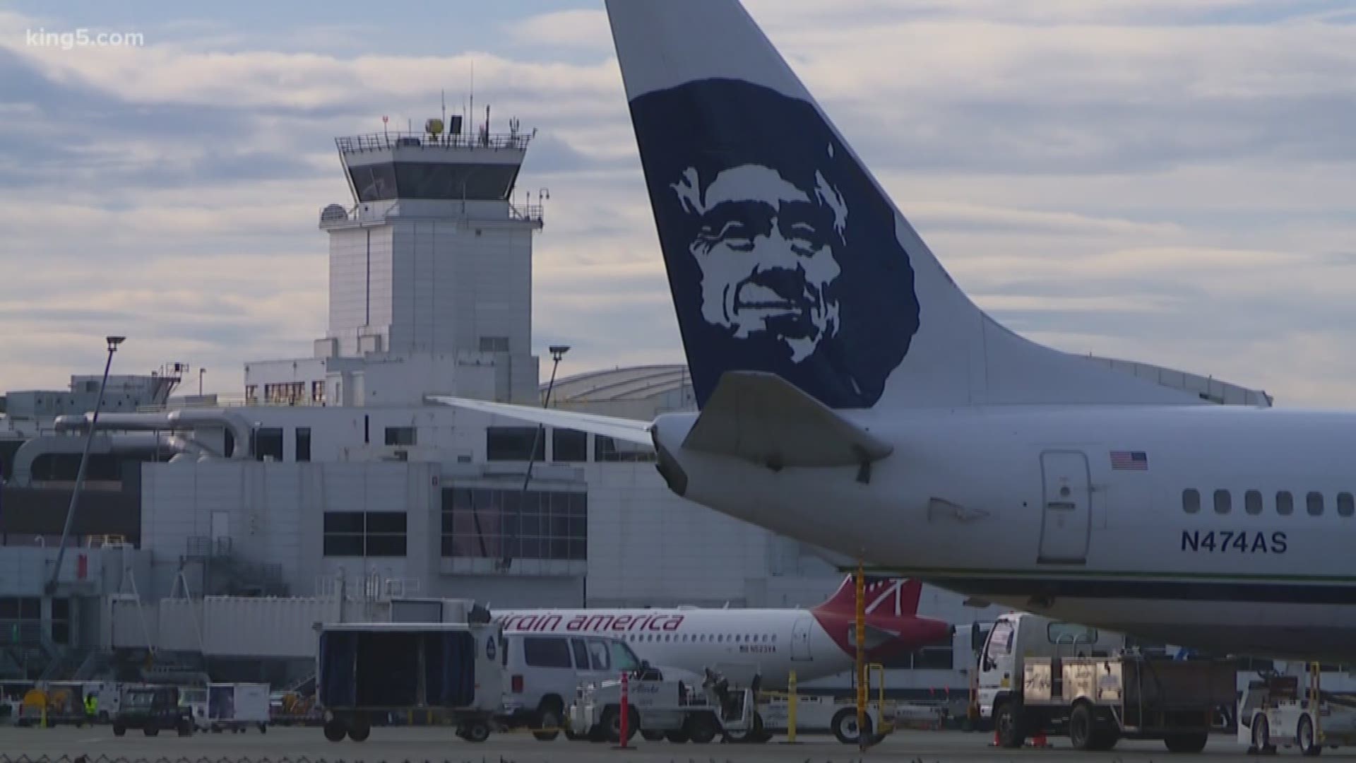 Air traffic controllers gathered at SeaTac Airport with an important message for passengers. They say the safety of U.S. airspace is at risk as the government shutdown drags on. KING 5's Ted Land reports.
