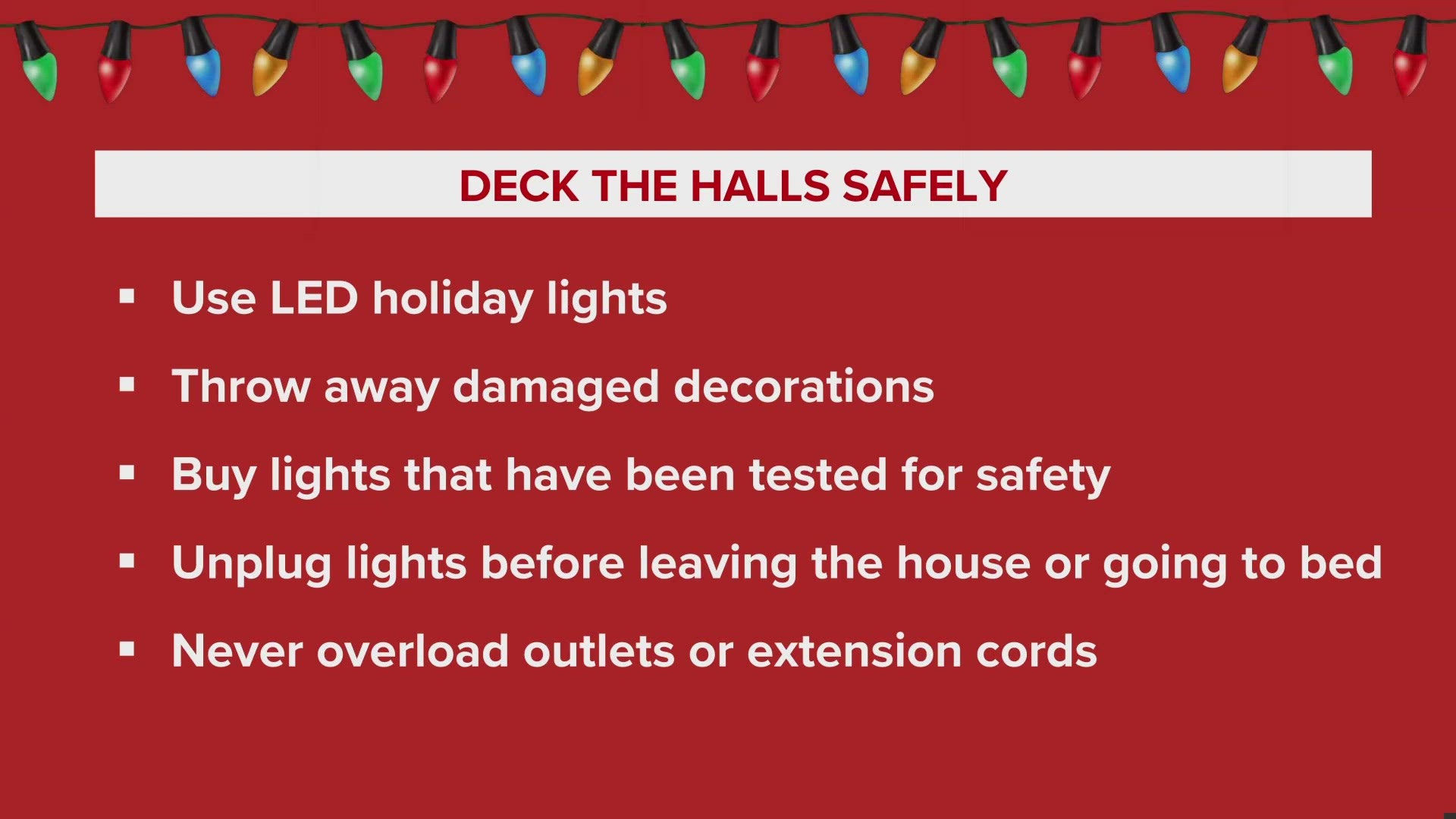 If you still need to put up your Christmas tree and lights, here are some important safety tips.