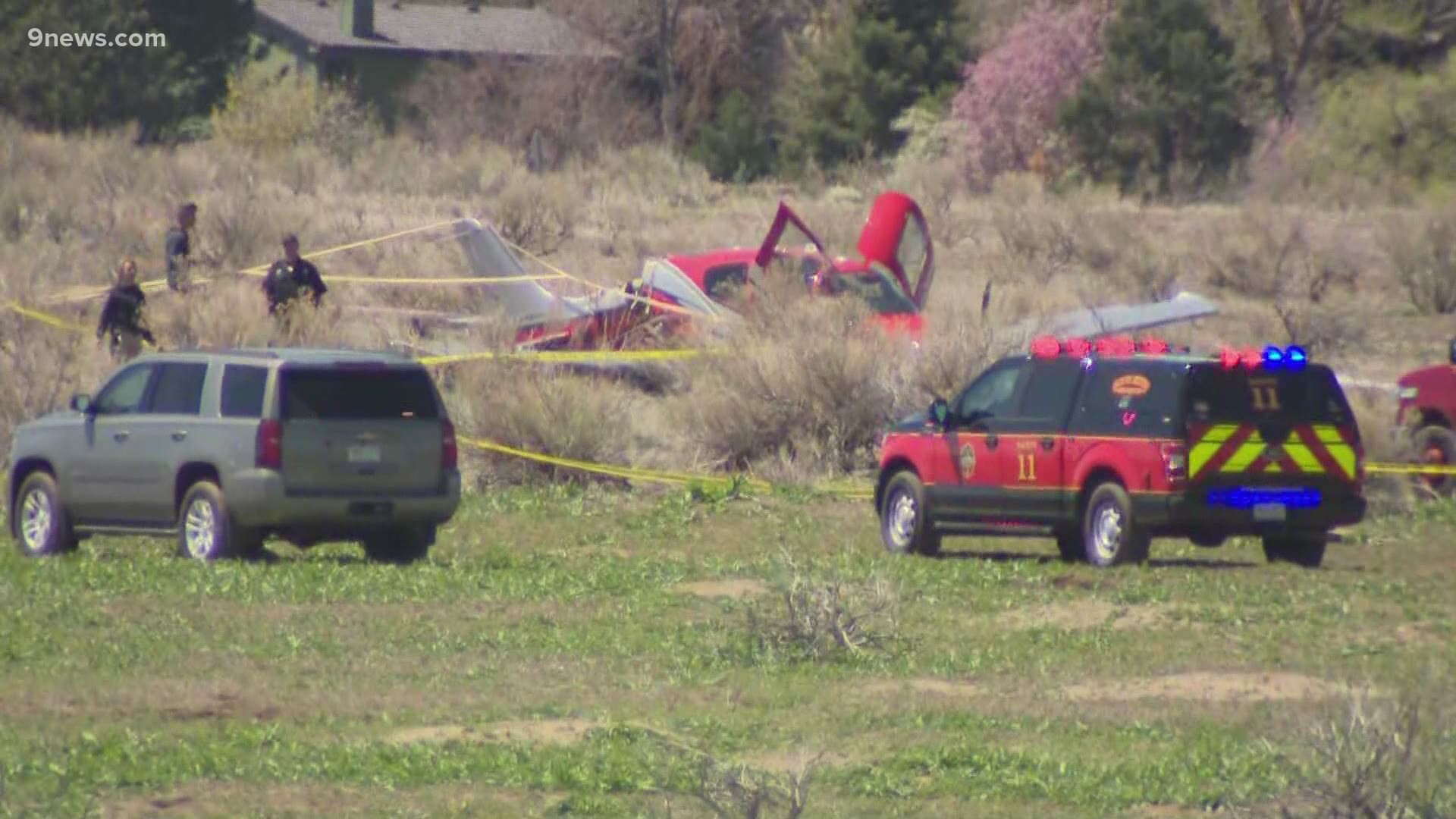 One plane crashed south of Cherry Creek Reservoir, and the other plane was able to land safely, according to South Metro Fire Rescue.