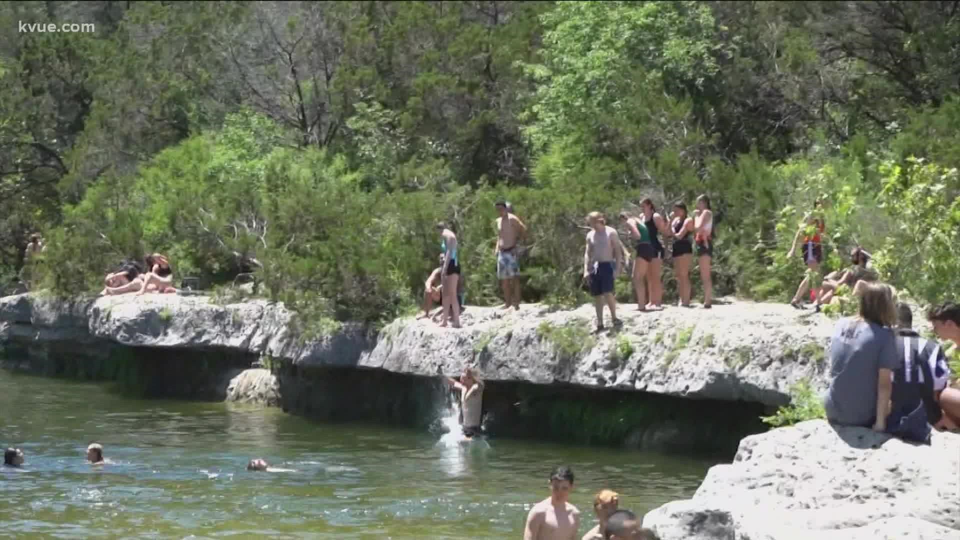 Harmful toxins linked to blue-green algae were found in the water at Sculpture Falls this month.
