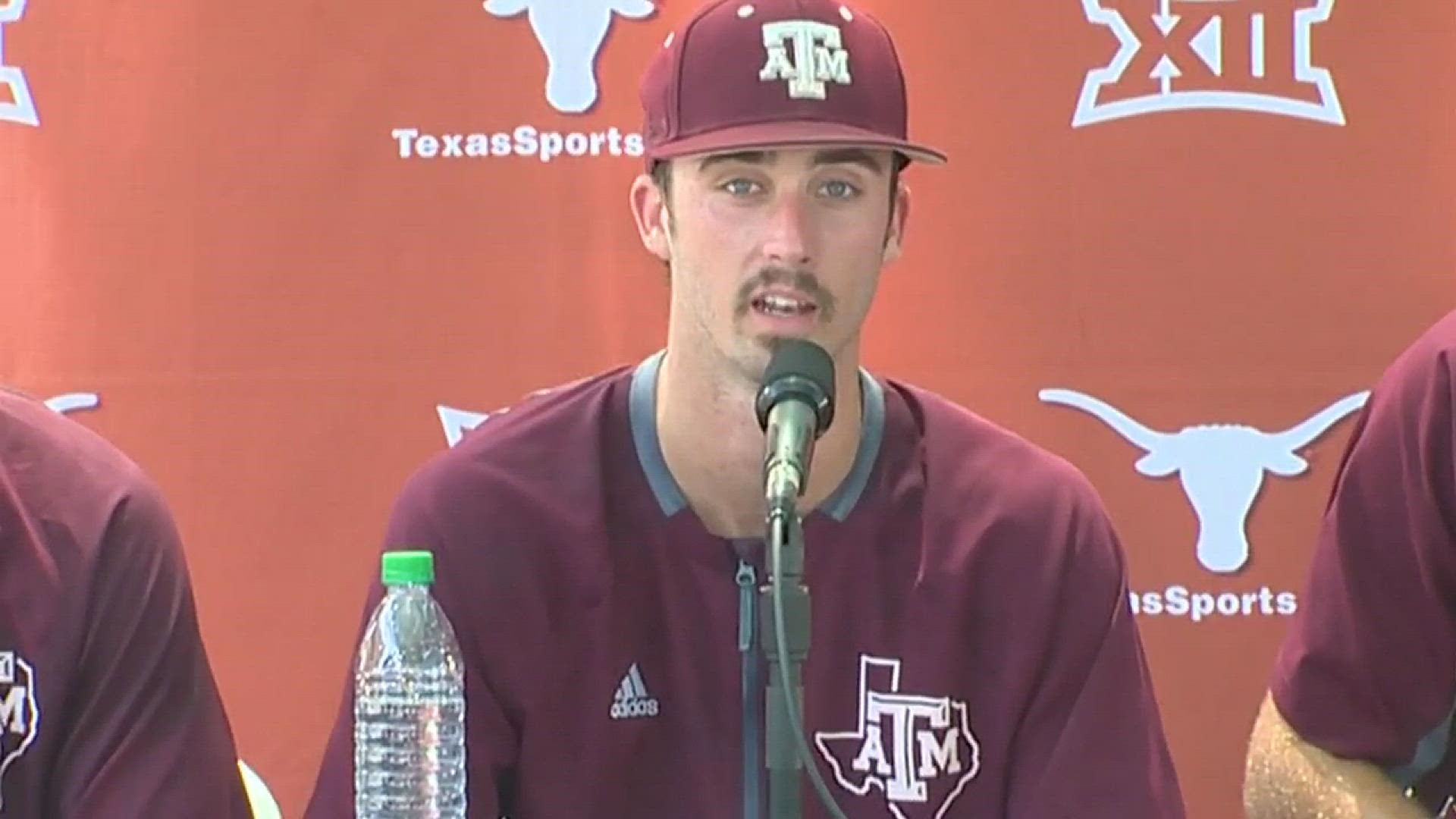 Texas A&M's baseball team responded to the question about potential of playing Texas  this weekend.