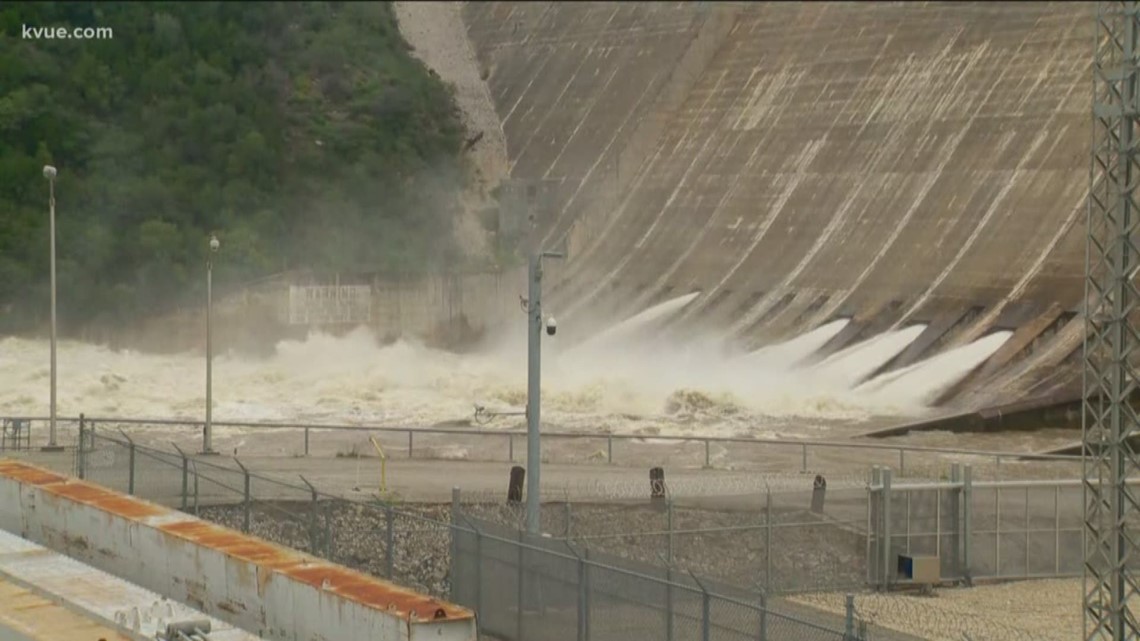 Floodgates remain open at Mansfield Dam on Lake Travis cbs19 tv